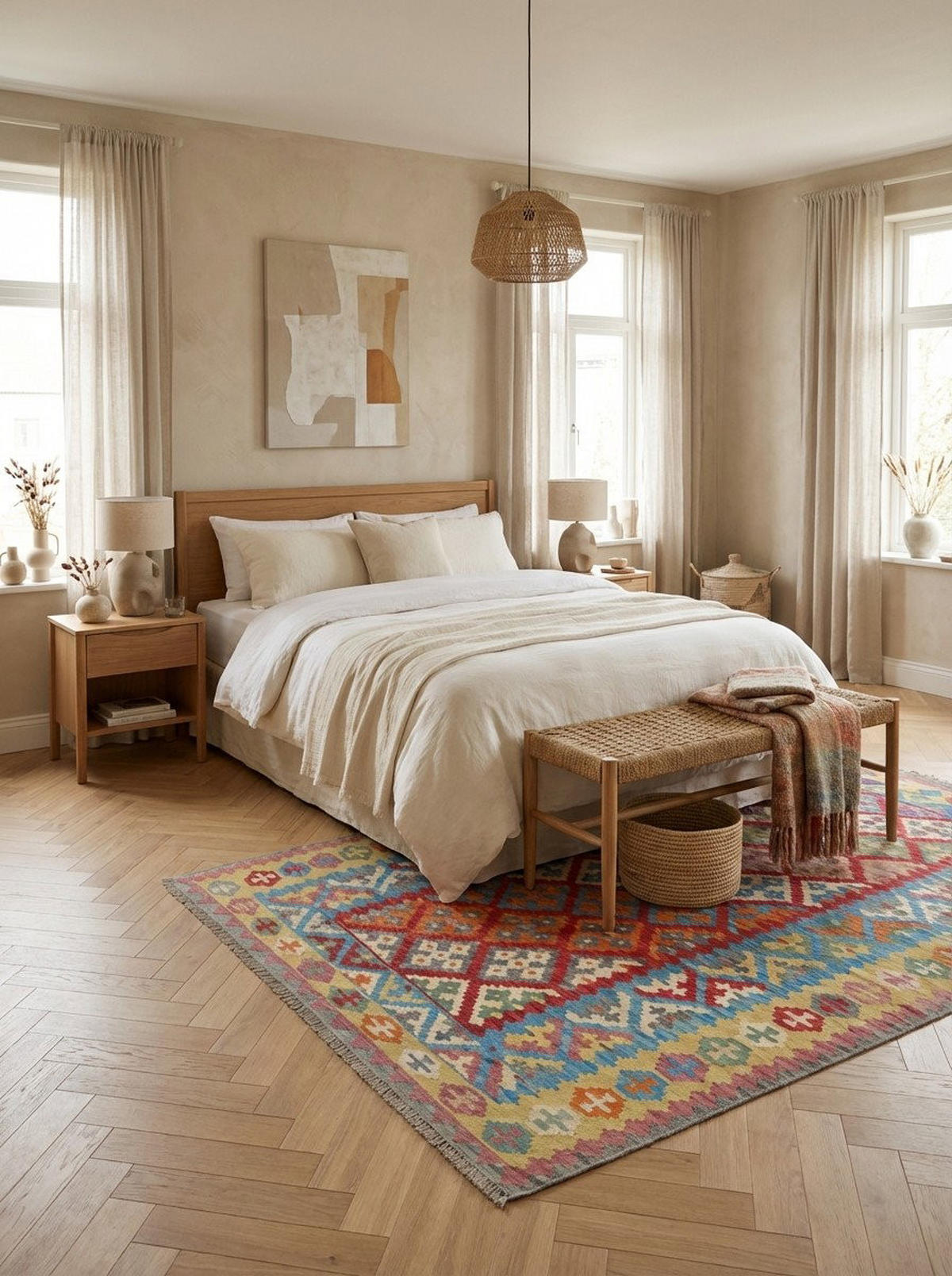 HANDWEBTEPPICH Kelim Gashgai Rot 289/197 cm Schurwolle - Rot, Textil (197/289cm) - Looma