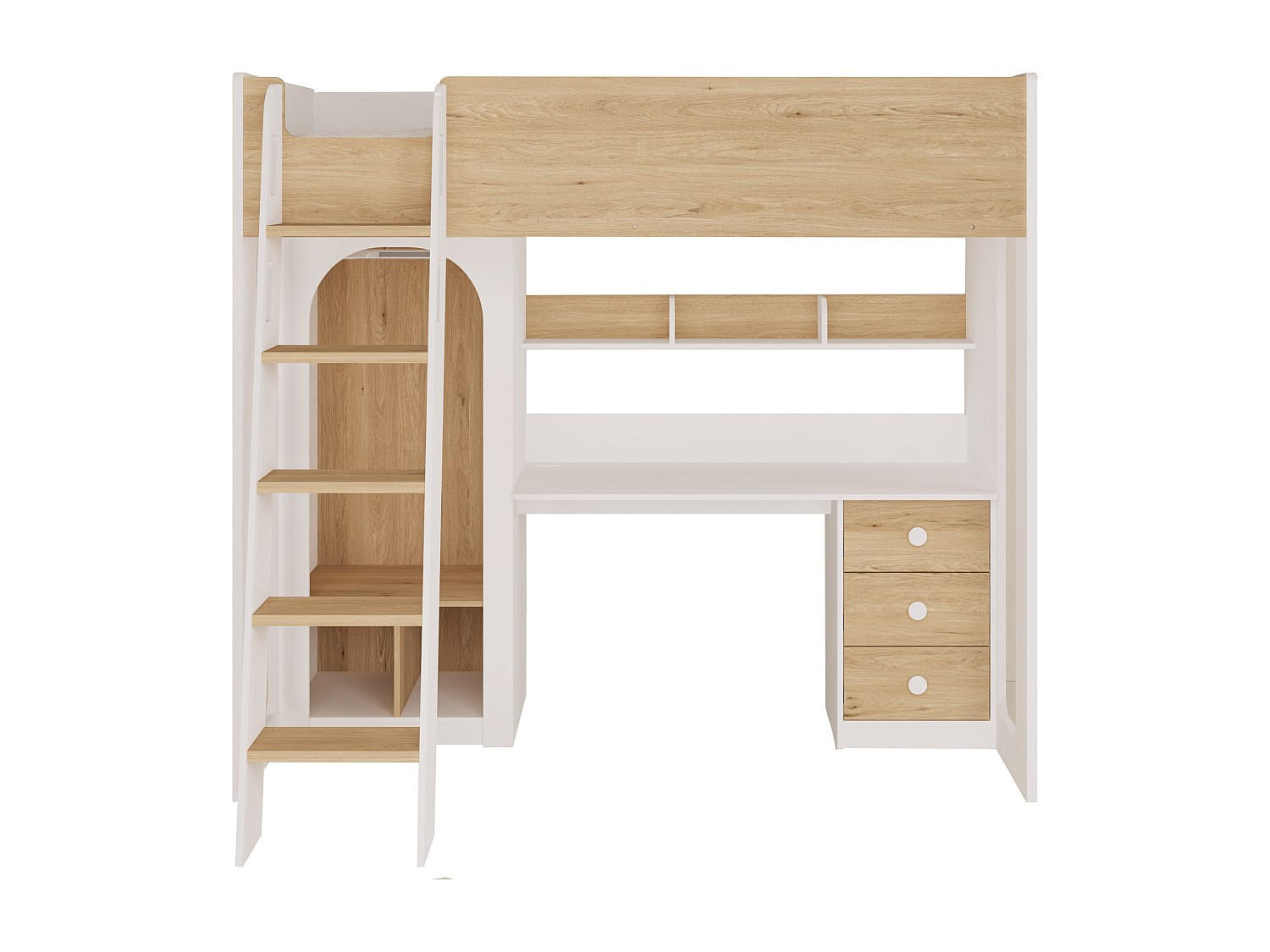HOCHBETT - 1 Person - Holz, Platte - Naturfarben Hell, Weiß - - Naturfarben/Weiß, Holz (90/190cm) - Vente-Unique