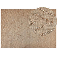 TEPPICH geflochten Daday 230/160 cm - Beige, Naturmaterialien (160/230cm) - Beliani