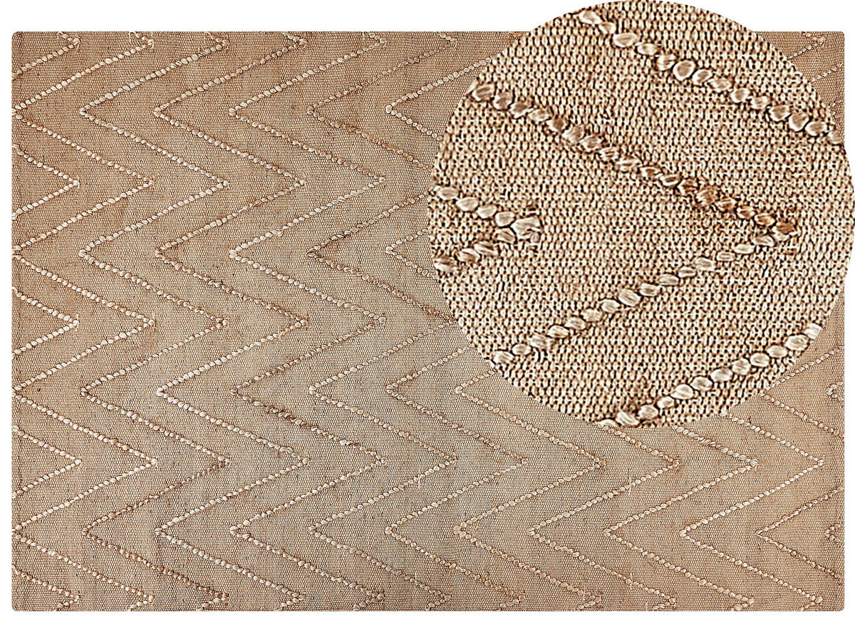TEPPICH geflochten Daday 230/160 cm - Beige, Naturmaterialien (160/230cm) - Beliani