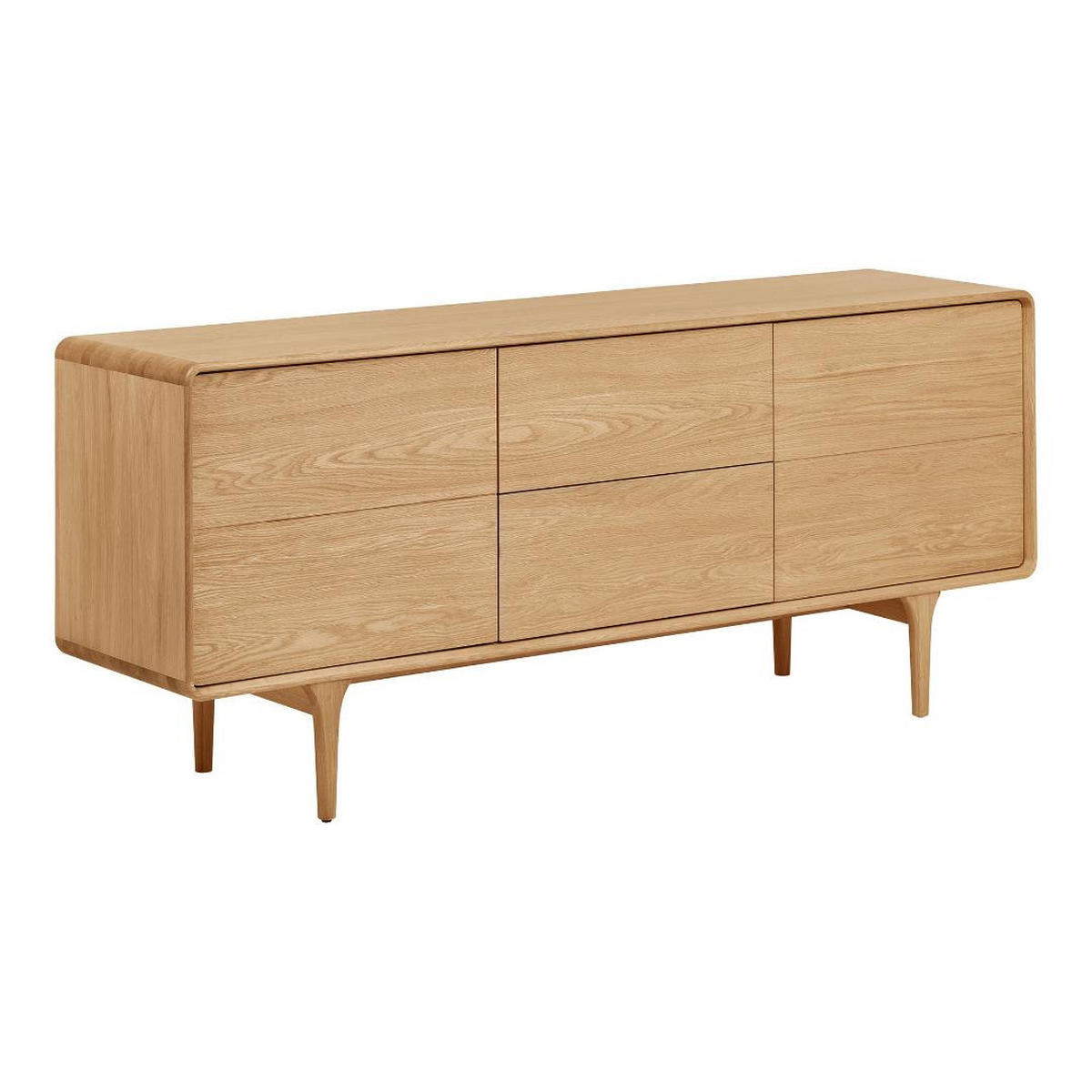 SIDEBOARD, Karna, Eiche, MDF, 45 x 180 x 75 cm - Eichefarben, Holzwerkstoff (45/75/180cm) - ebuy24