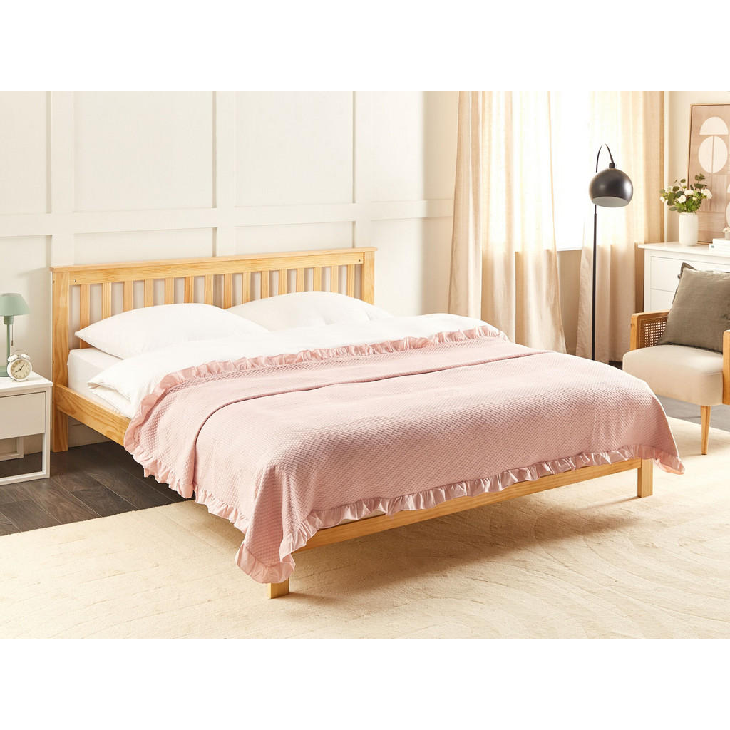 Thumbnail - Beliani Decke, Pink, Textil, 200x220 cm, Schlaftextilien, Bettwäsche, Tagesdecken