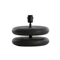 LAMPENFUSS Eboli Schwarz Ø25/9 cm - Schwarz, Holz (25/25/9cm) - Light & Living