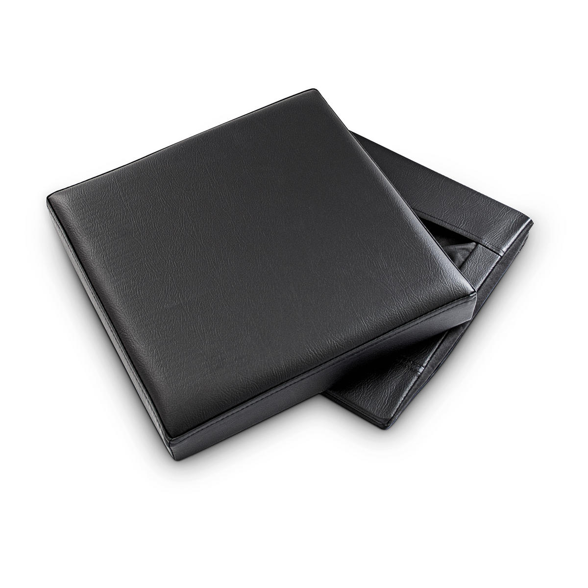 HUNDEBOX Sitzhocker - Schwarz, Holzwerkstoff/Kunststoff (38/38/38cm) - Relaxdays