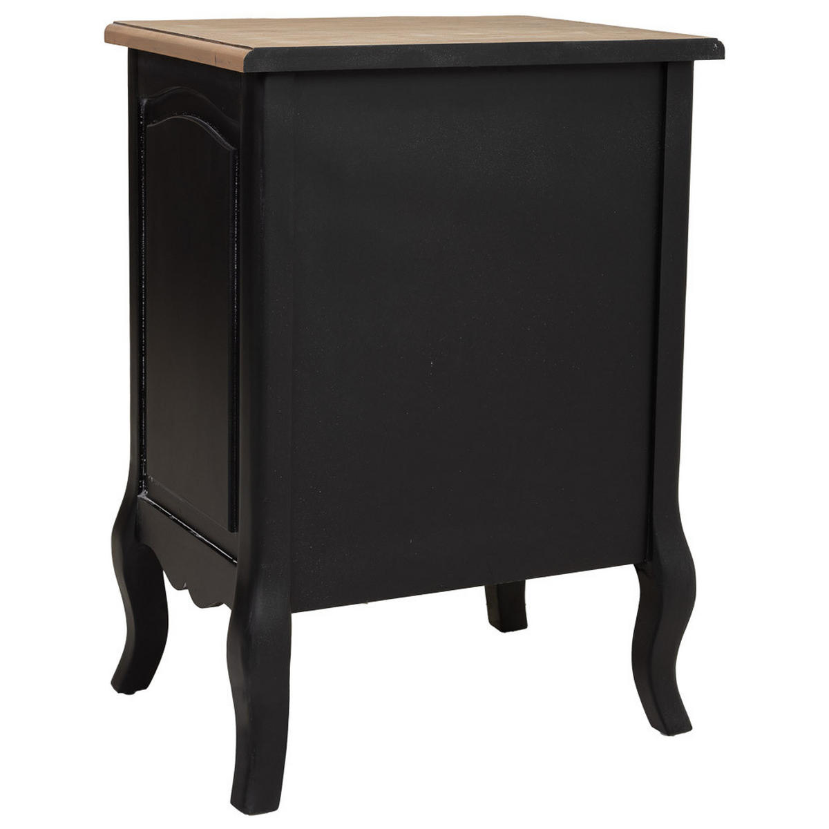 NACHTTISCH aus Holz, schwarz, 50x40x70cm - Schwarz, Metall (50/70/40cm) - Wanderlust