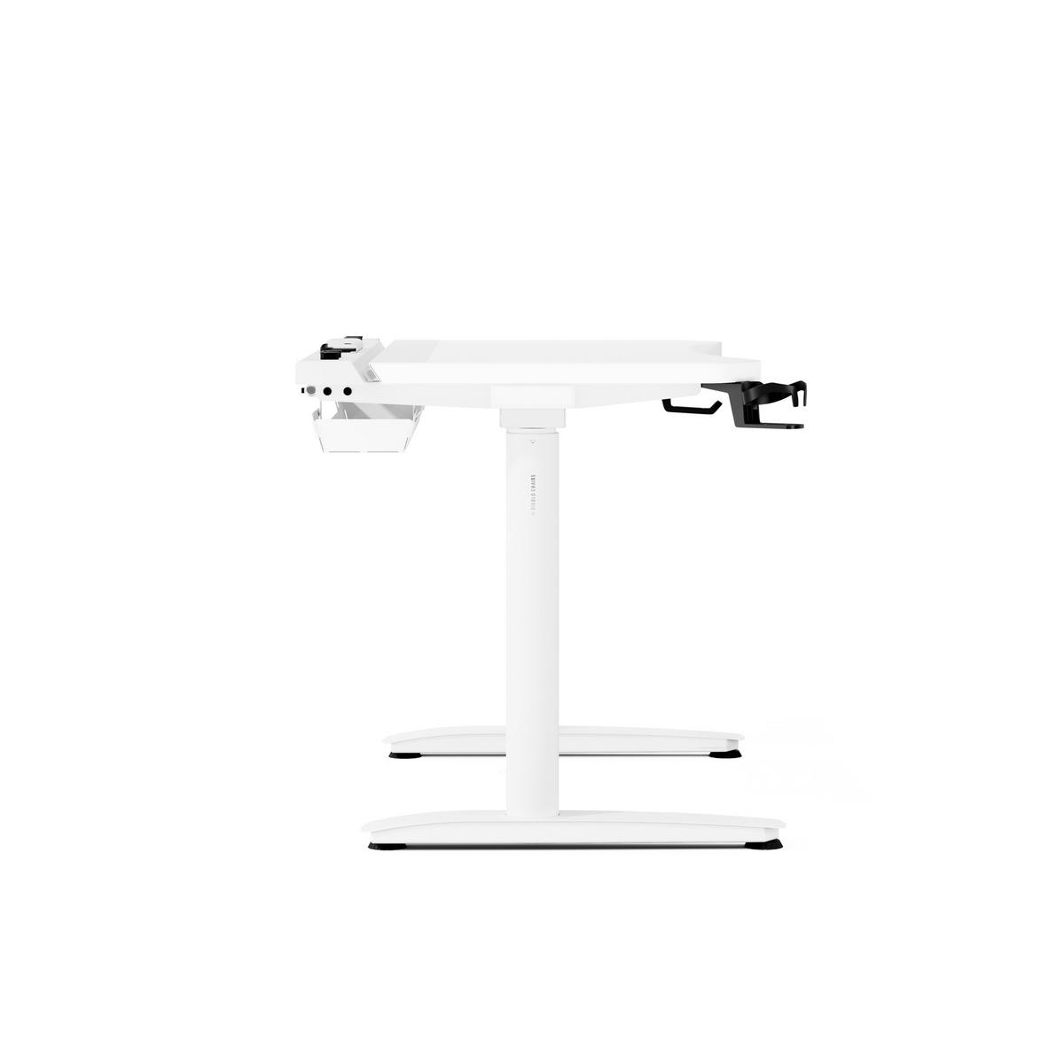 ELEKTRISCH verstellbarer Gaming-Schreibtisch X-Forge 120 x 70 cm - Weiß, Metall (70/160/73cm) - Diablo Chairs
