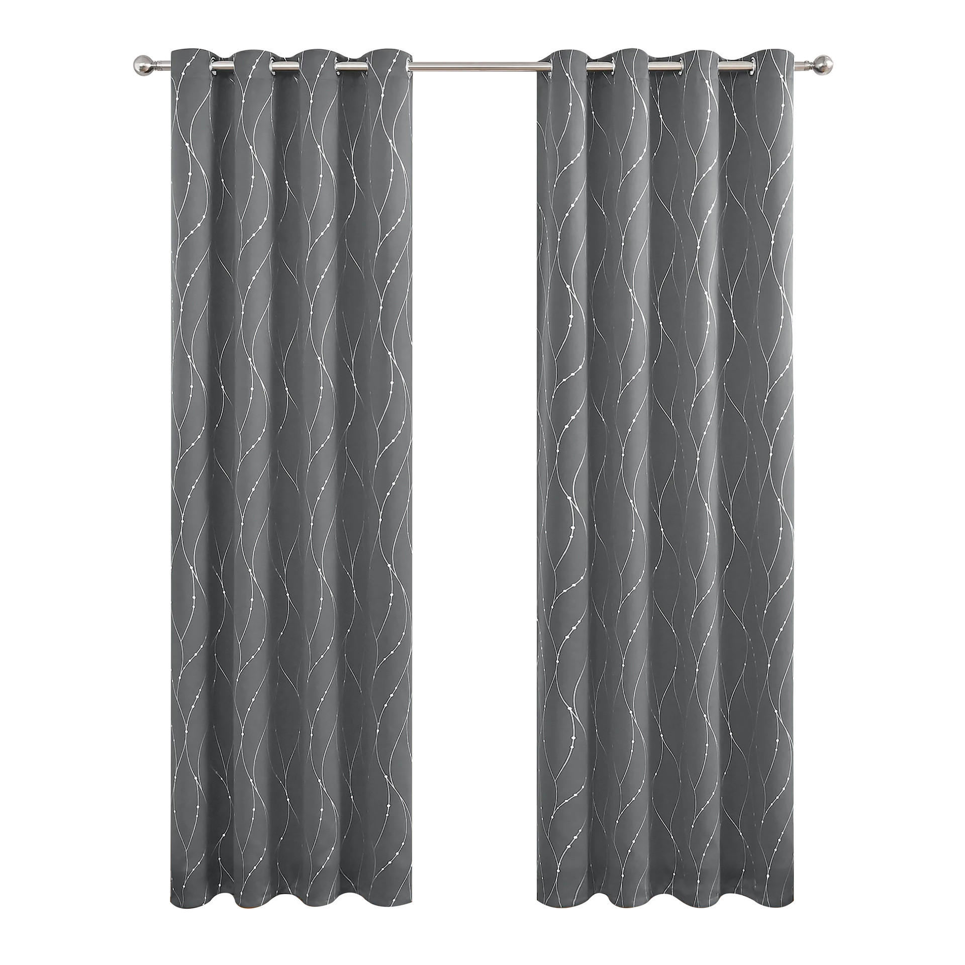VERDUNKELUNGSVORHANG – Grau – 140 cm x 220 cm – 2 Schal - Grau, Textil (132/213cm)