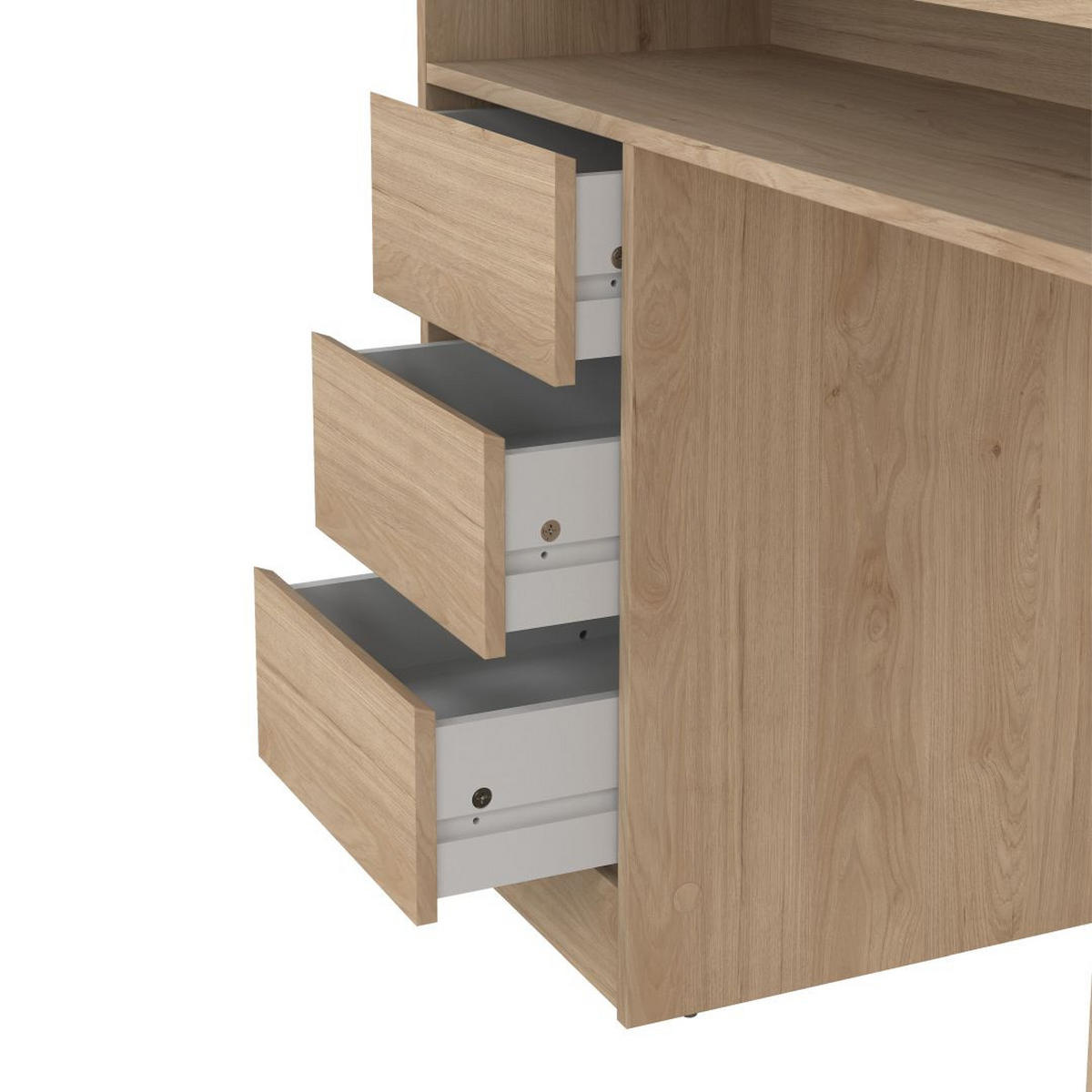 SCHREIBTISCH, FunctionPlus, Nussbaum, Holzwerkstoff, 126 x 55 x 76 cm - Nussbaumfarben, Holzwerkstoff (55/126/76cm) - ebuy24