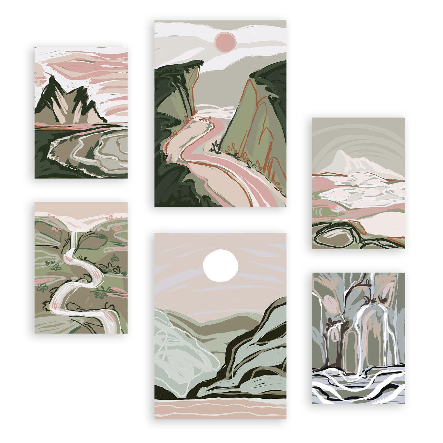 POSTER Set Mit 6 Komplexe Natur 1 A3 & A4 Rahmenlos - Klar, Papier (29/3cm) - Nacnic