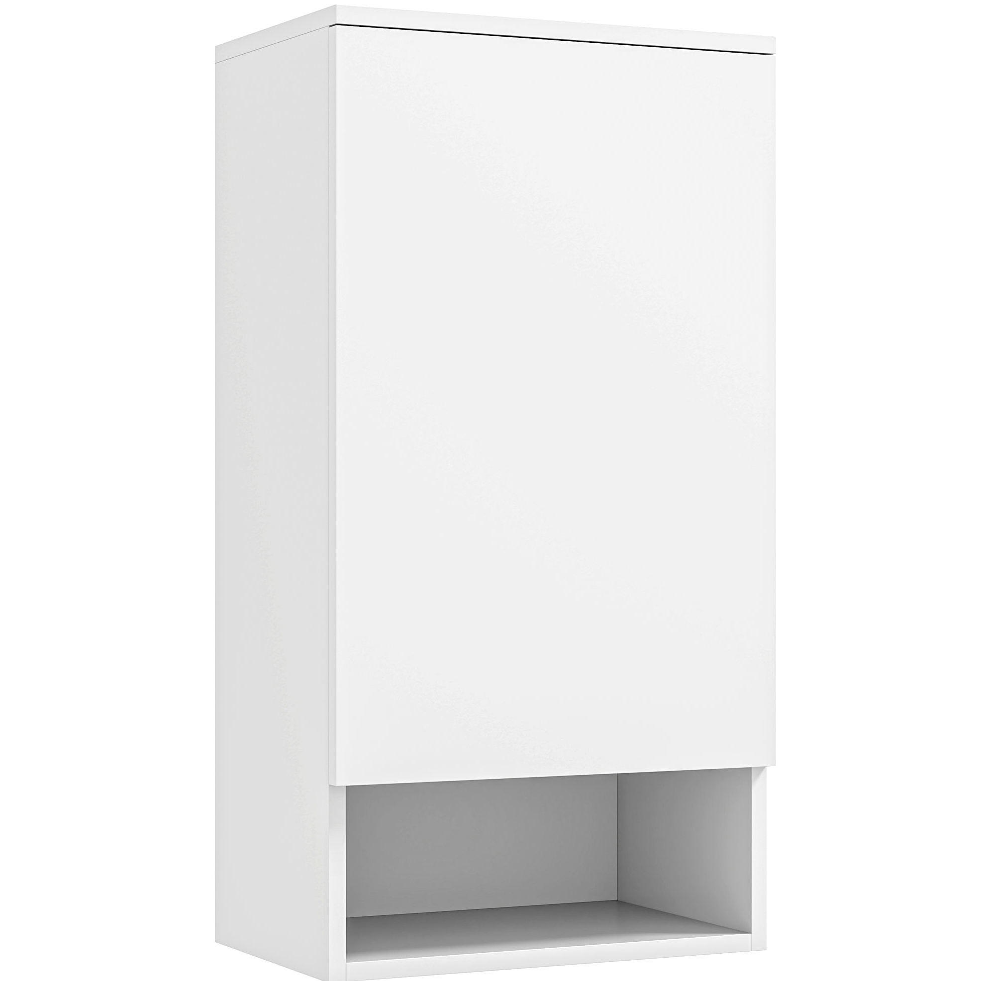 HÄNGESCHRANK mit verstellbaren Ablagen 40 x 27 x 77 cm Weiß - Weiß, Holzwerkstoff (27/77/40cm) - Beauniv