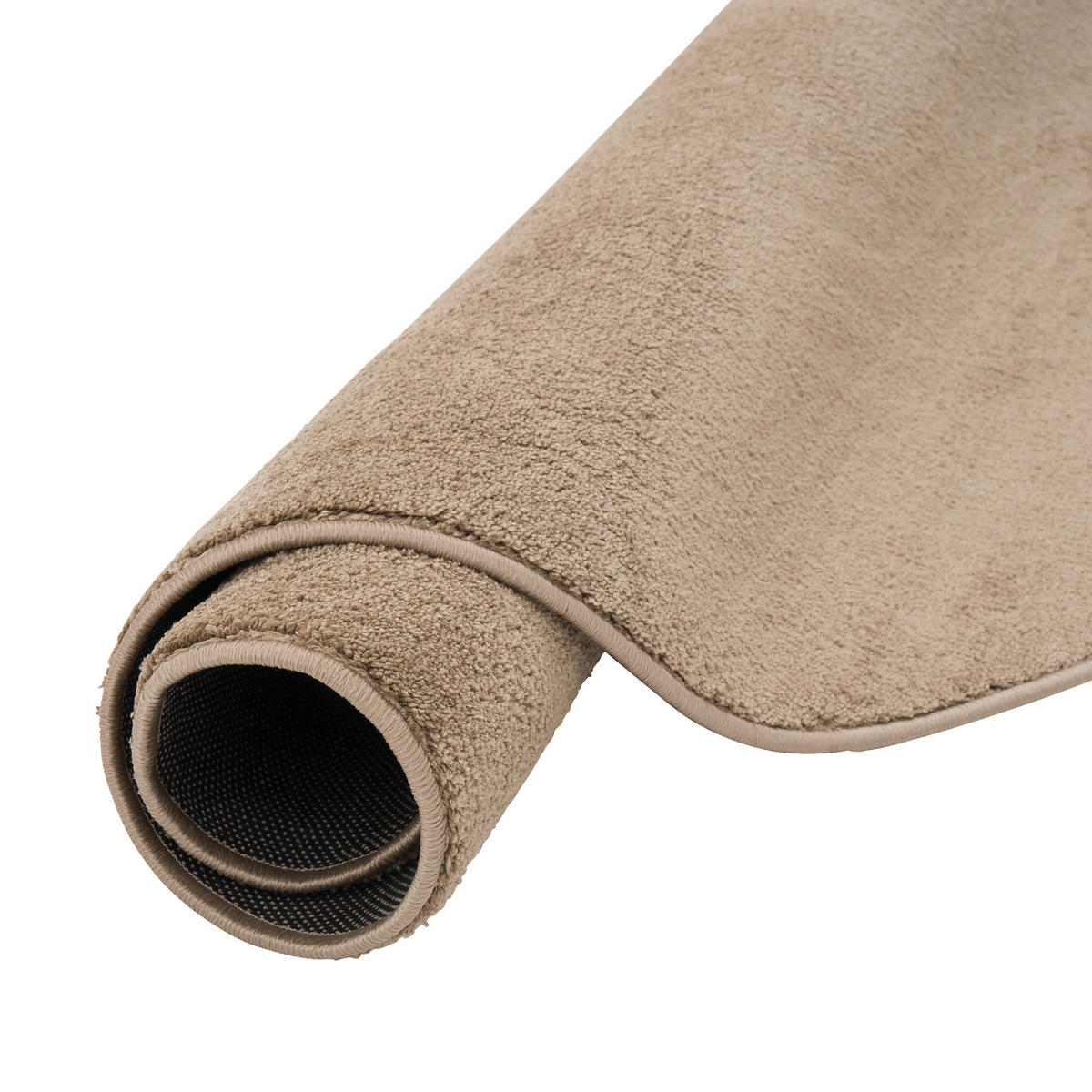 LUXUS SUPER SOFT HOCHFLOR LANGFLOR TEPPICH DELUXE RUND - Taupe, Textil (133/133cm) - Snapstyle