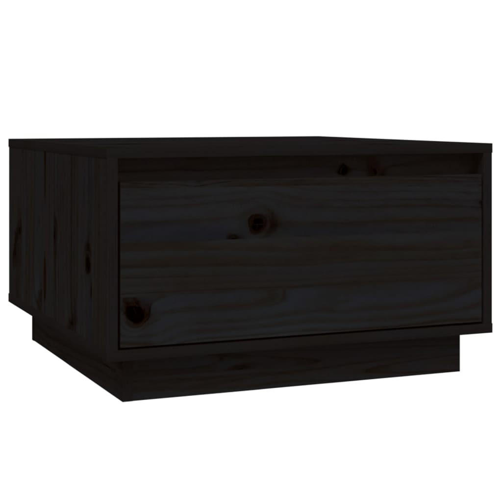 COUCHTISCH Schwarz 55x56x32 cm Massivholz Kiefer - Schwarz, Holz (55/56/32cm) - furnicato