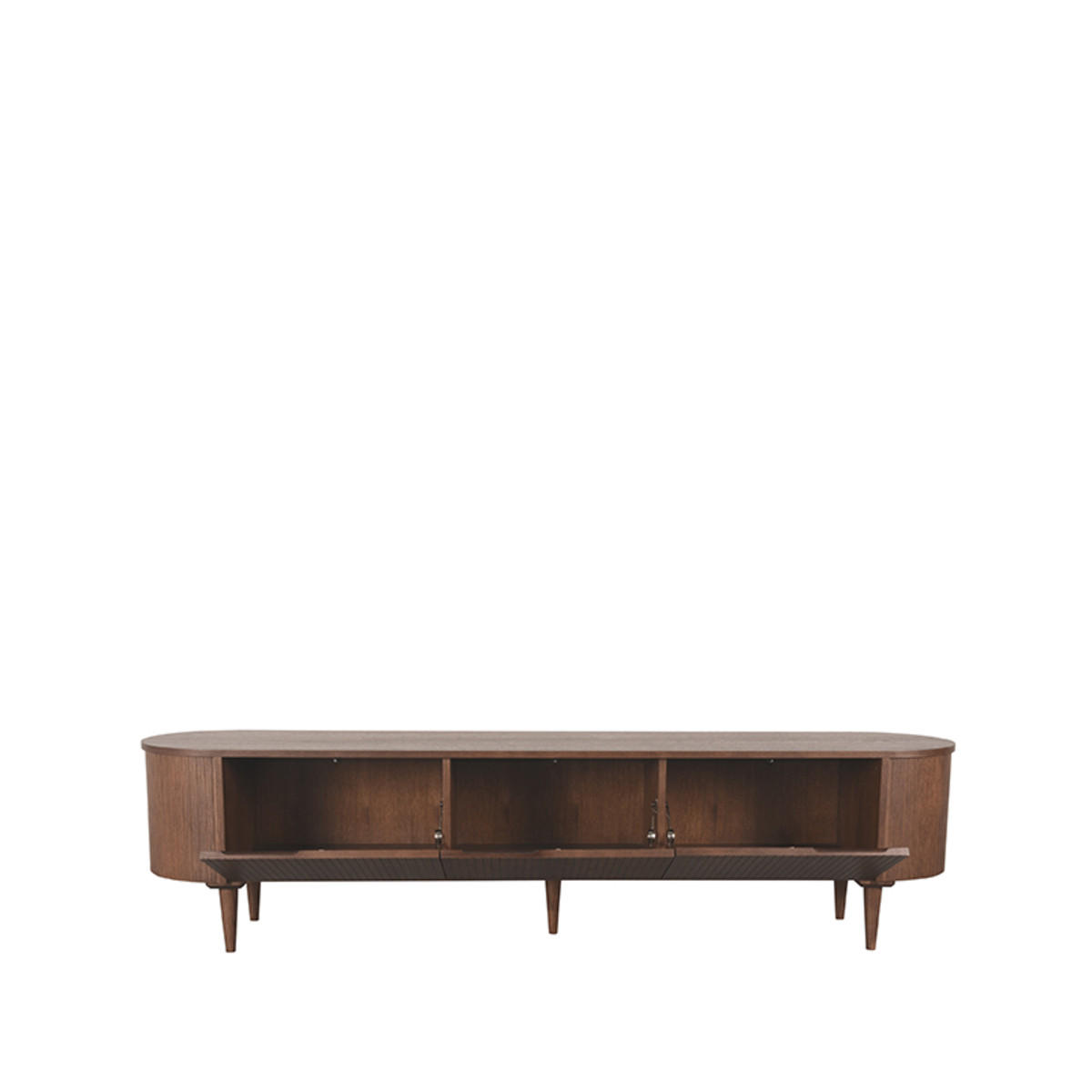TV-MÖBEL Oliva Braun 47/220/55 cm - Braun, Holz (220/55/47cm) - LABEL51