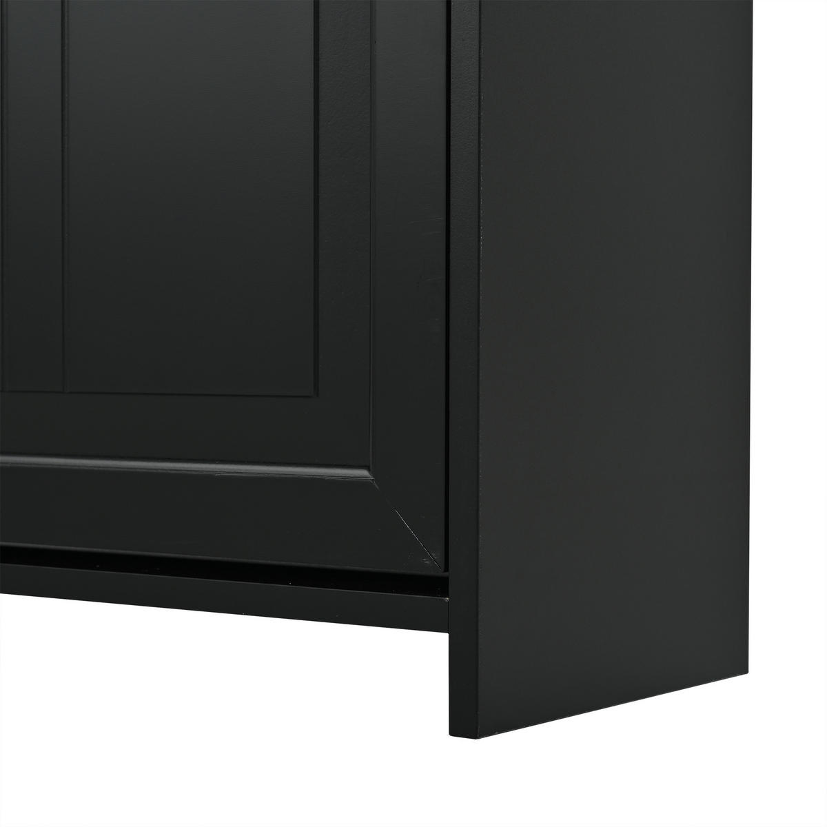 SCHUHSCHRANK aus MDF & Spanplatte 140x24x120cm in Schwarz 2er Set - Schwarz, Holzwerkstoff (140/120/24cm) - Modfu