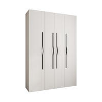 DREHTÜRENSCHRANK 245,5/170/40 4-türig - Schwarz/Weiß, Holz/Metall (170/245.5/40cm) - Abiks Möbel