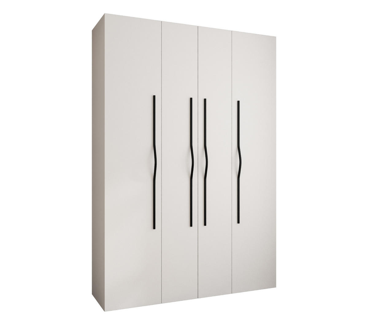 DREHTÜRENSCHRANK 245,5/170/40 4-türig - Schwarz/Weiß, Holz/Metall (170/245.5/40cm) - Abiks Möbel