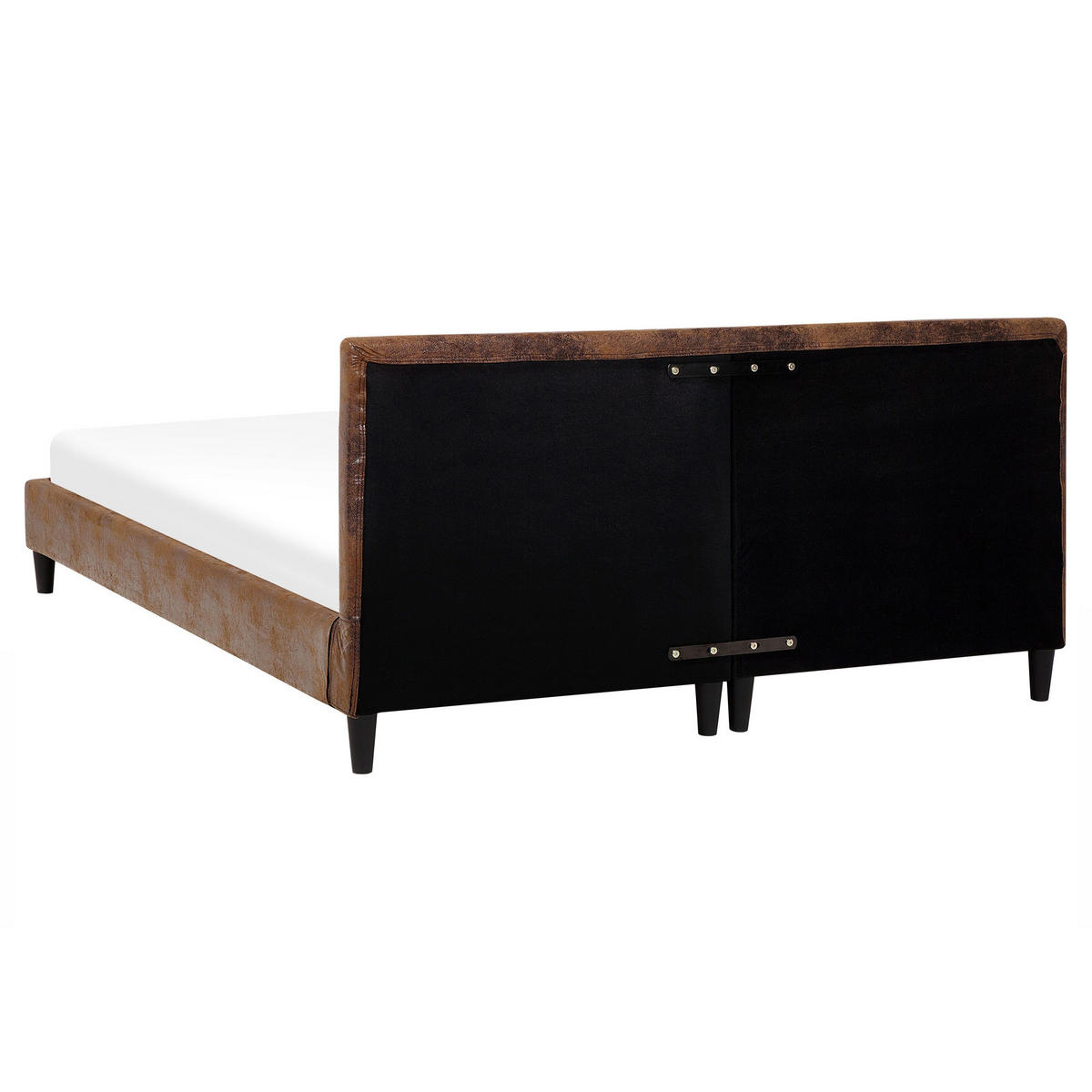 POLSTERBETT 160/200cm Braun Fitou - Braun, Textil (160/200cm) - Beliani