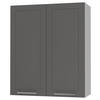 KÜCHENHÄNGESCHRANK Kvantum W4/80 Graphit Matt / Grau Matt 80 / 32,5 / 96cm - Graphitfarben/Grau, Holz/Holzwerkstoff (80/96/32.5cm) - Feldmann-Wohnen