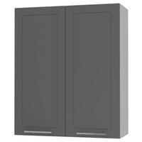 KÜCHENHÄNGESCHRANK Kvantum W4/80 Graphit Matt / Grau Matt 80 / 32,5 / 96cm - Graphitfarben/Grau, Holz/Holzwerkstoff (80/96/32.5cm) - Feldmann-Wohnen