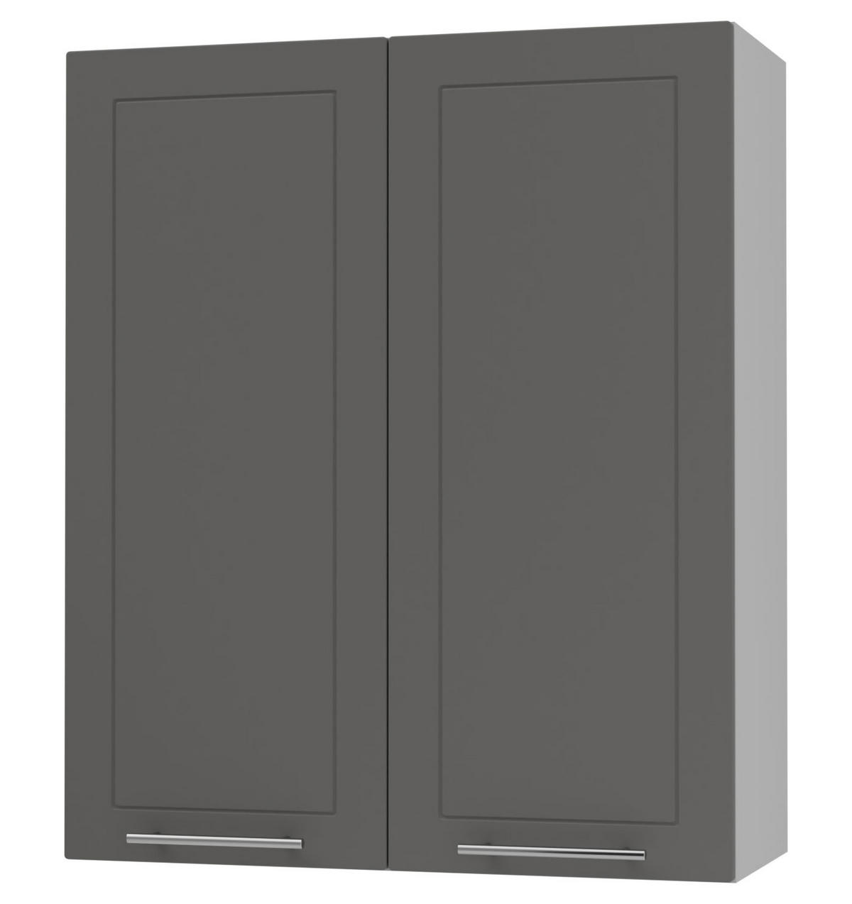 KÜCHENHÄNGESCHRANK Kvantum W4/80 Graphit Matt / Grau Matt 80 / 32,5 / 96cm - Graphitfarben/Grau, Holz/Holzwerkstoff (80/96/32.5cm) - Feldmann-Wohnen