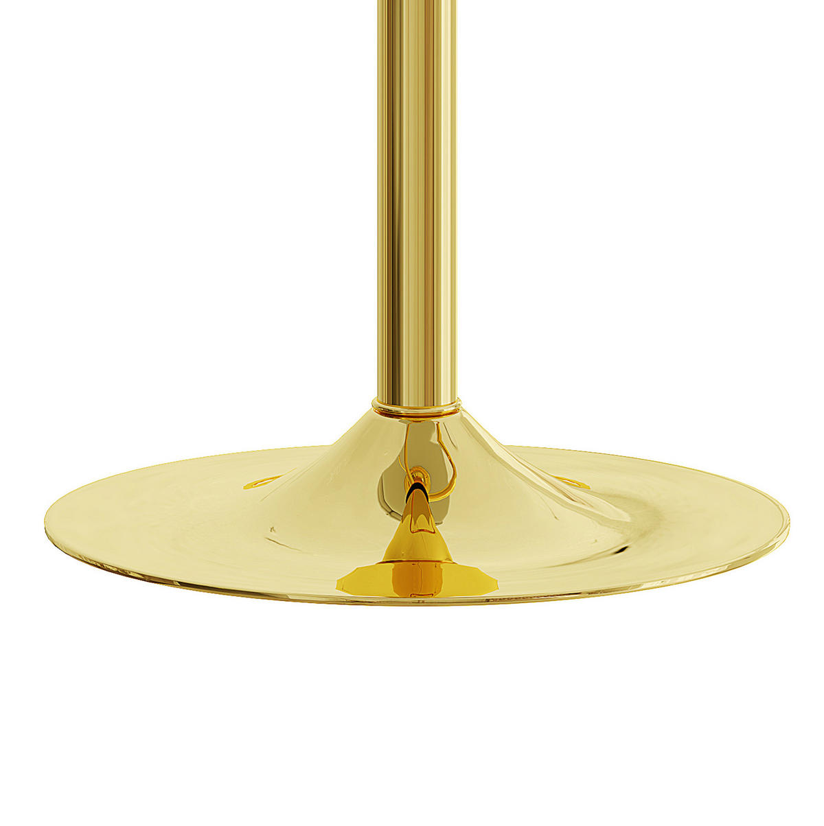 BARHOCKER 2er-Set höhenverstellbar drehbar Weiß Gold - Weiß, Metall (44/117.5/44.5cm) - Meubliv