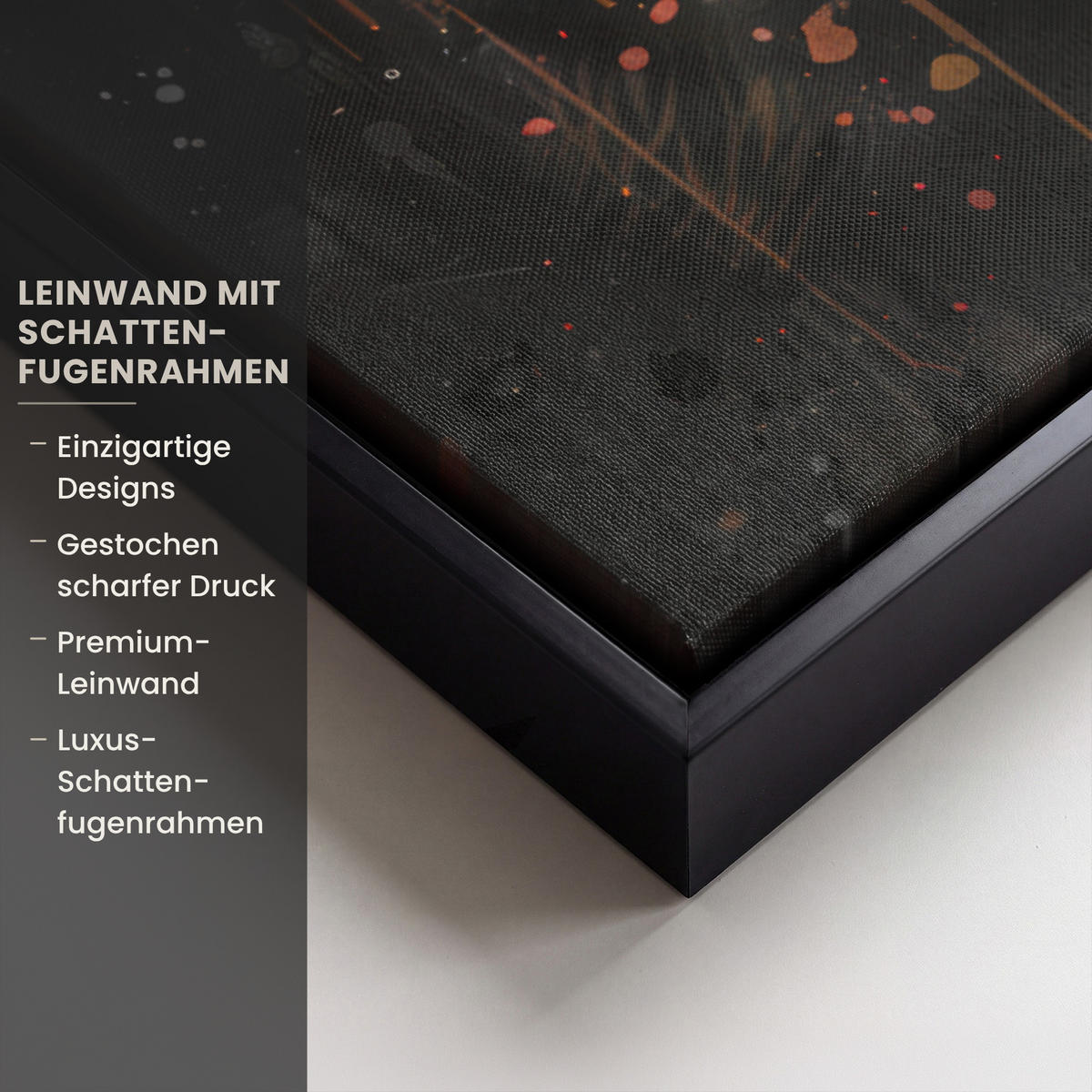 LEINWAND Bilder mit Rahmen - Tiger - Tiere - Porträt - Luxus - Schwarz - 40x60 - Braun, Textil (40/60cm) - MuchoWow
