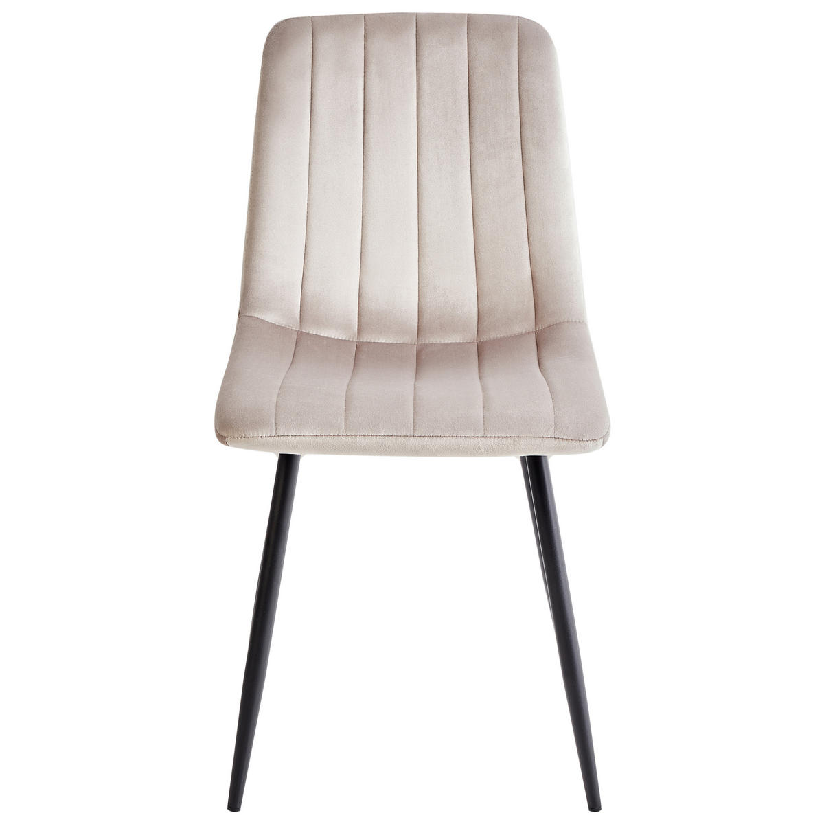 ESSZIMMERSTUHL Beige Kalispell - Beige/Schwarz, Textil (45/88/62cm) - Beliani