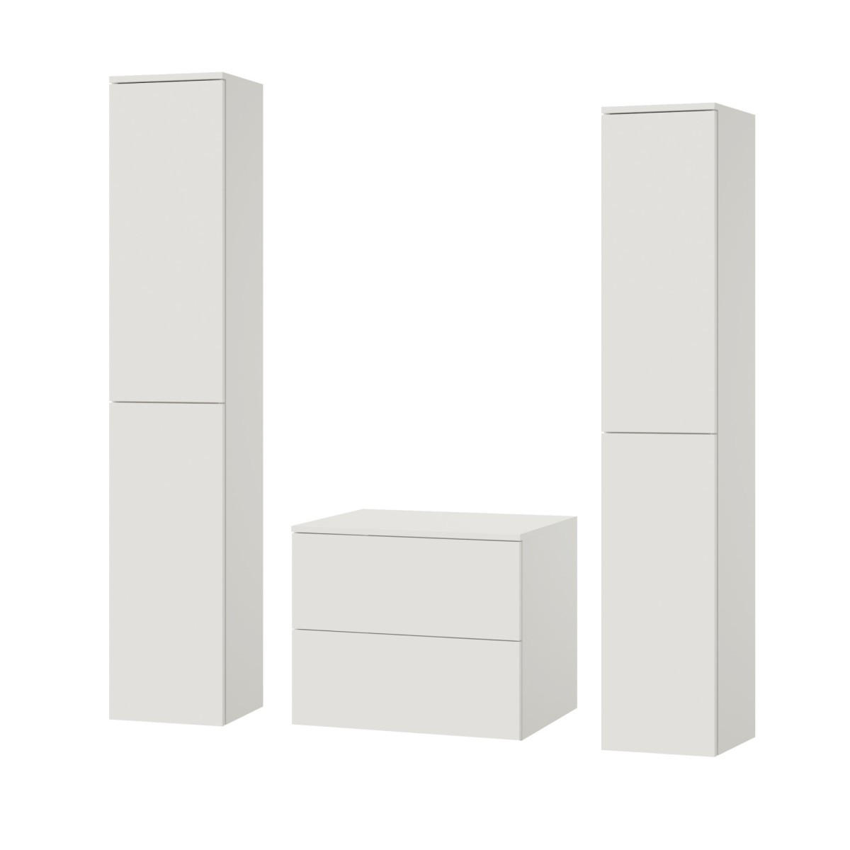 mzm24 Badmöbel-Set Weiß 140x160x45 cm