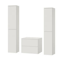 BADMÖBEL-SET Color Weiß 3-Teilig (2S 60 + 2D 160 X2) - Weiß, Holzwerkstoff (140/160/45cm) - mzm24