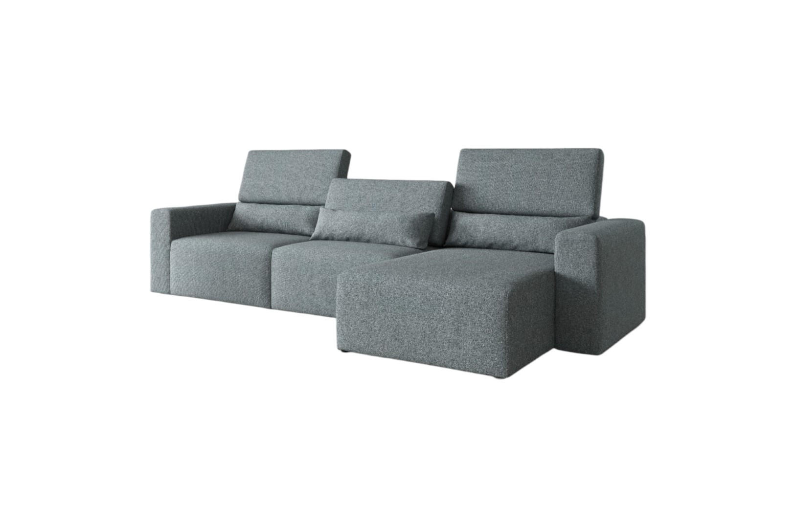 ECKSOFA Modular Premium Graphitfarben - Schwarz/Graphitfarben, Holz/Holzwerkstoff (315/172cm) - Furnisell