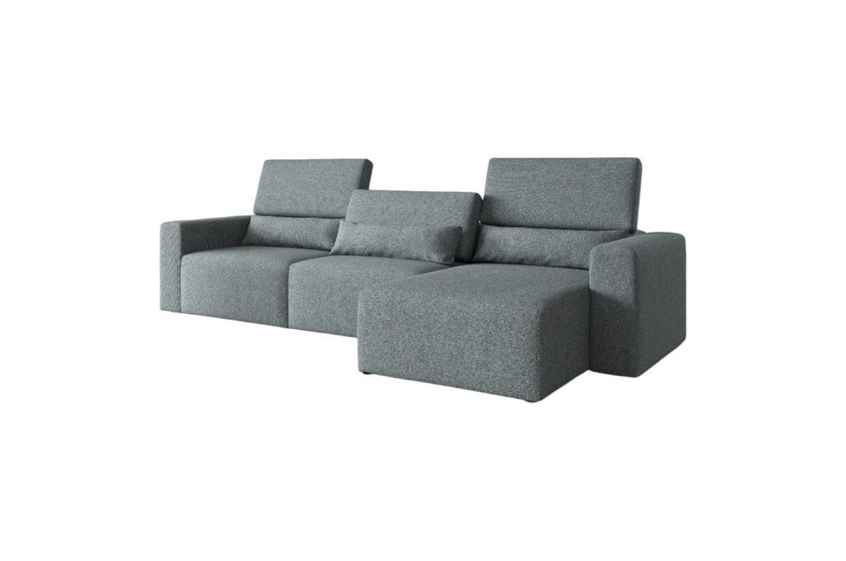 ECKSOFA Modular Premium Graphitfarben - Schwarz/Graphitfarben, Holz/Holzwerkstoff (315/172cm) - Furnisell