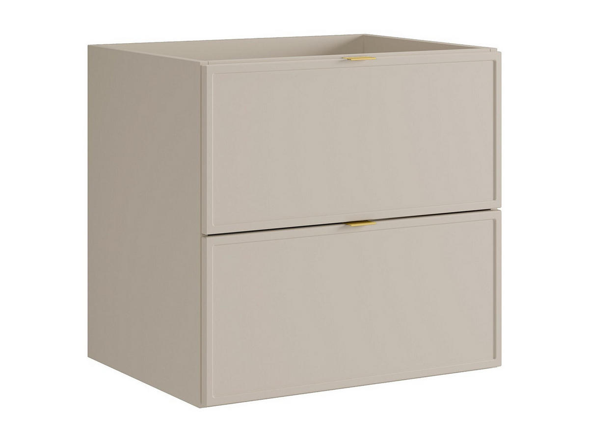 WASCHBECKENUNTERSCHRANK - 60cm x 45cm - MDF - beige - ONDIL - Beige, Holz (60/60/45cm) - Vente-Unique
