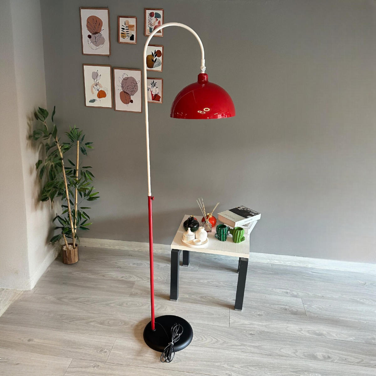 STEHLAMPE Gorkiede E27, verstellbarer Lampenschirm aus Metall - Multicolor, Metall (37/37/170cm) - Bamyum
