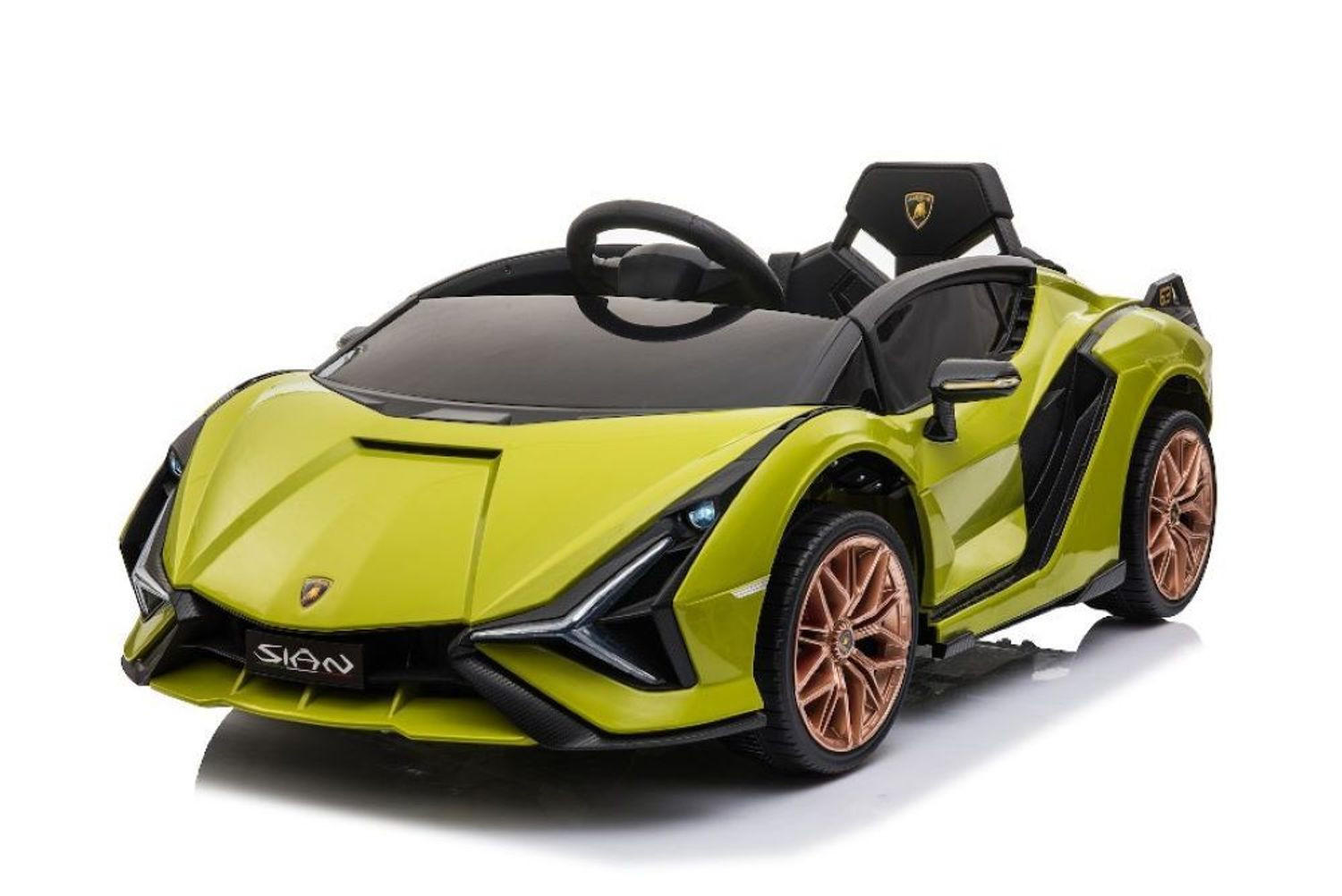 KINDERELEKTROAUTO Lamborghini Sian grün EVA-Reifen Flügeltüren Scheinwerfer - Grün, Kunststoff (108/62/40cm) - Es-Toys