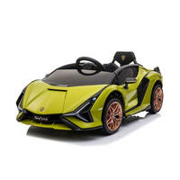 KINDERELEKTROAUTO Lamborghini Sian grün EVA-Reifen Flügeltüren Scheinwerfer - Grün, Kunststoff (108/62/40cm) - Es-Toys