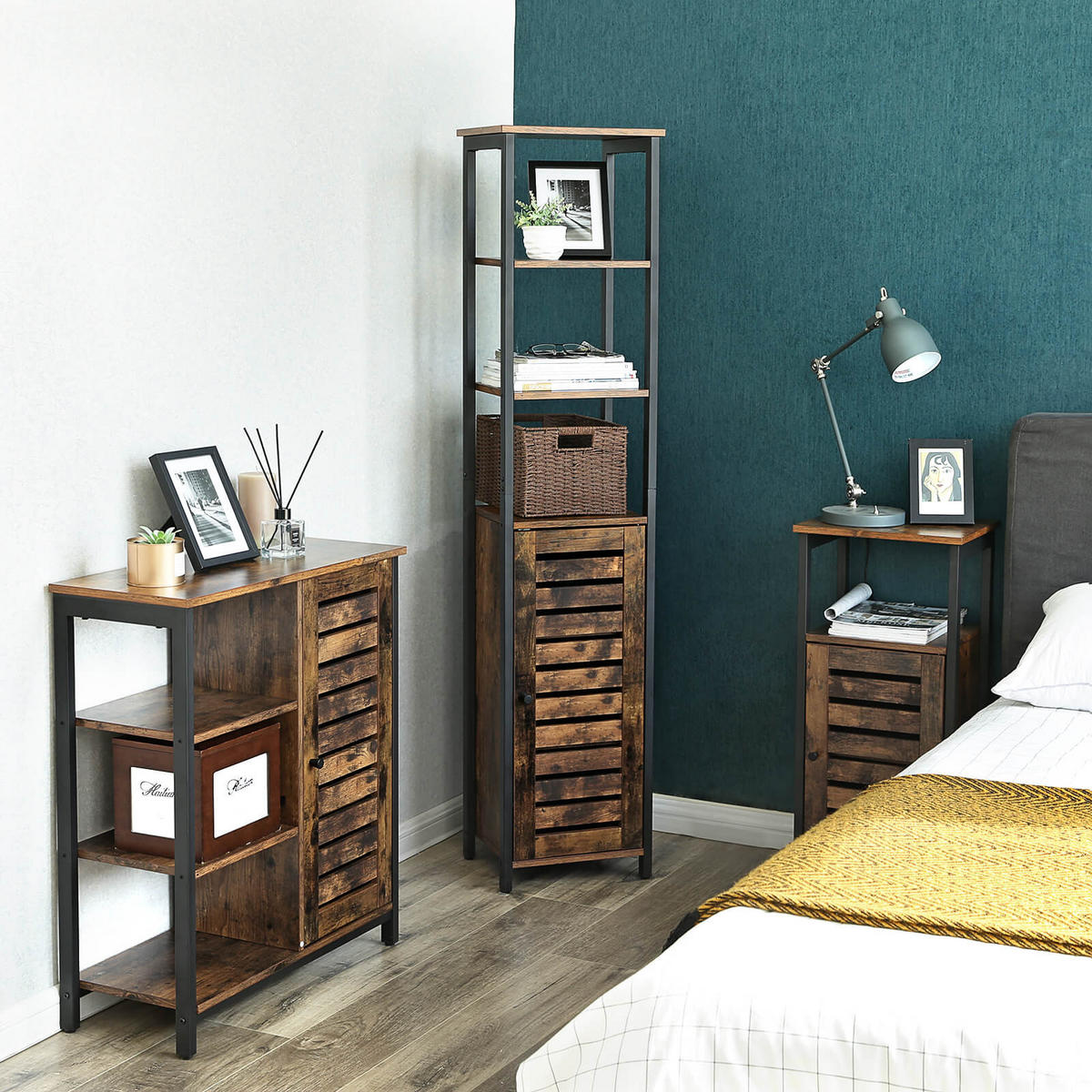 HOCHSCHRANK KÜCHENREGAL - Braun, Holzwerkstoff (30/167/37cm) - Hansiro