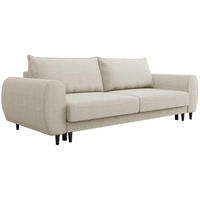 3-SITZER SCHLAFSOFA Cortez beige - Beige/Schwarz, Textil (251/76/95cm) - Beautysofa