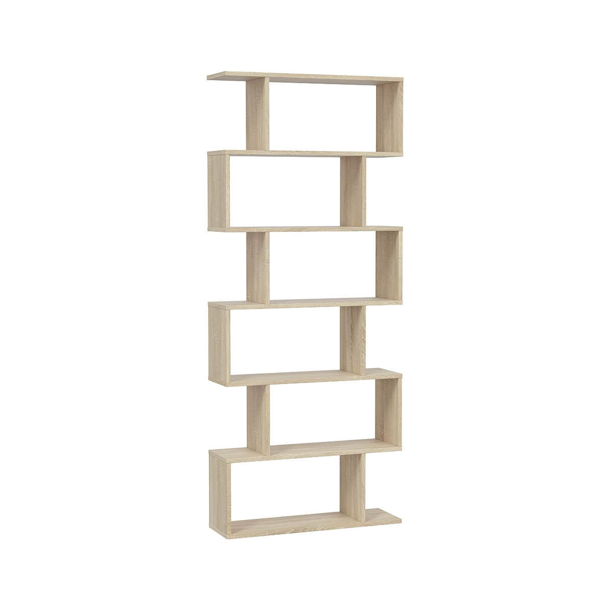 BÜCHERREGAL mit 6 Ebenen H192 cm - Athena - Eiche Artisan, Holzwerkstoff (24/192/80cm) - Calicosy