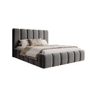 POLSTERBETT Doppelbett Rimini Grau 160x200 cm - Grau, Naturmaterialien (160/200cm) - Meblito