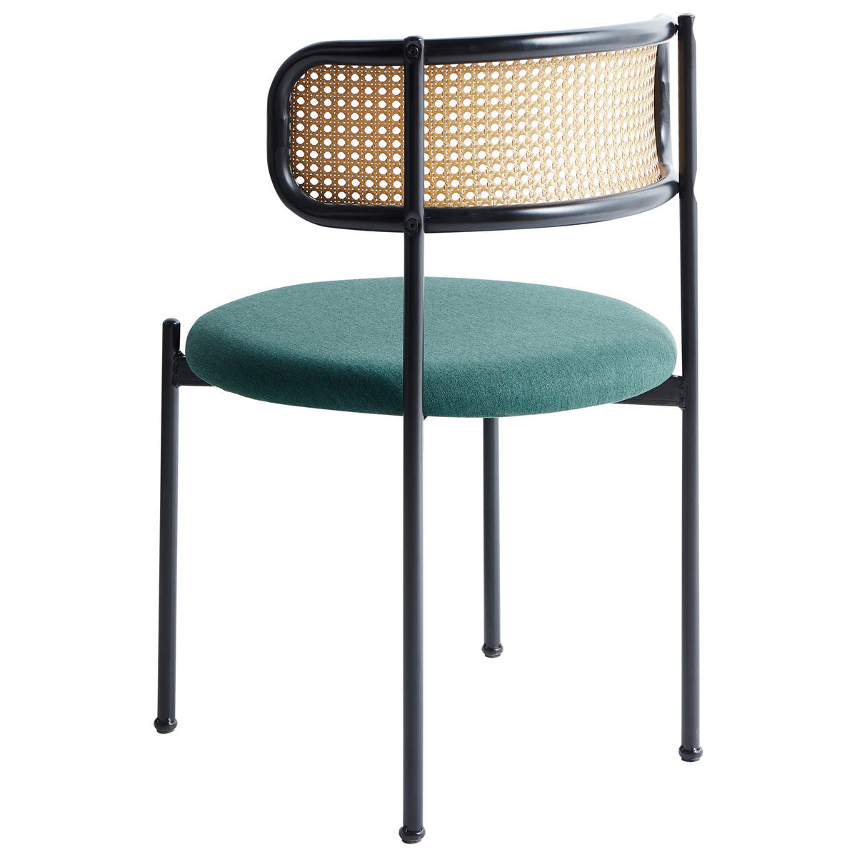 ESSZIMMERSTUHL 2er-Set Schwarz Andover - Schwarz/Braun, Metall (50/75/50cm) - Beliani