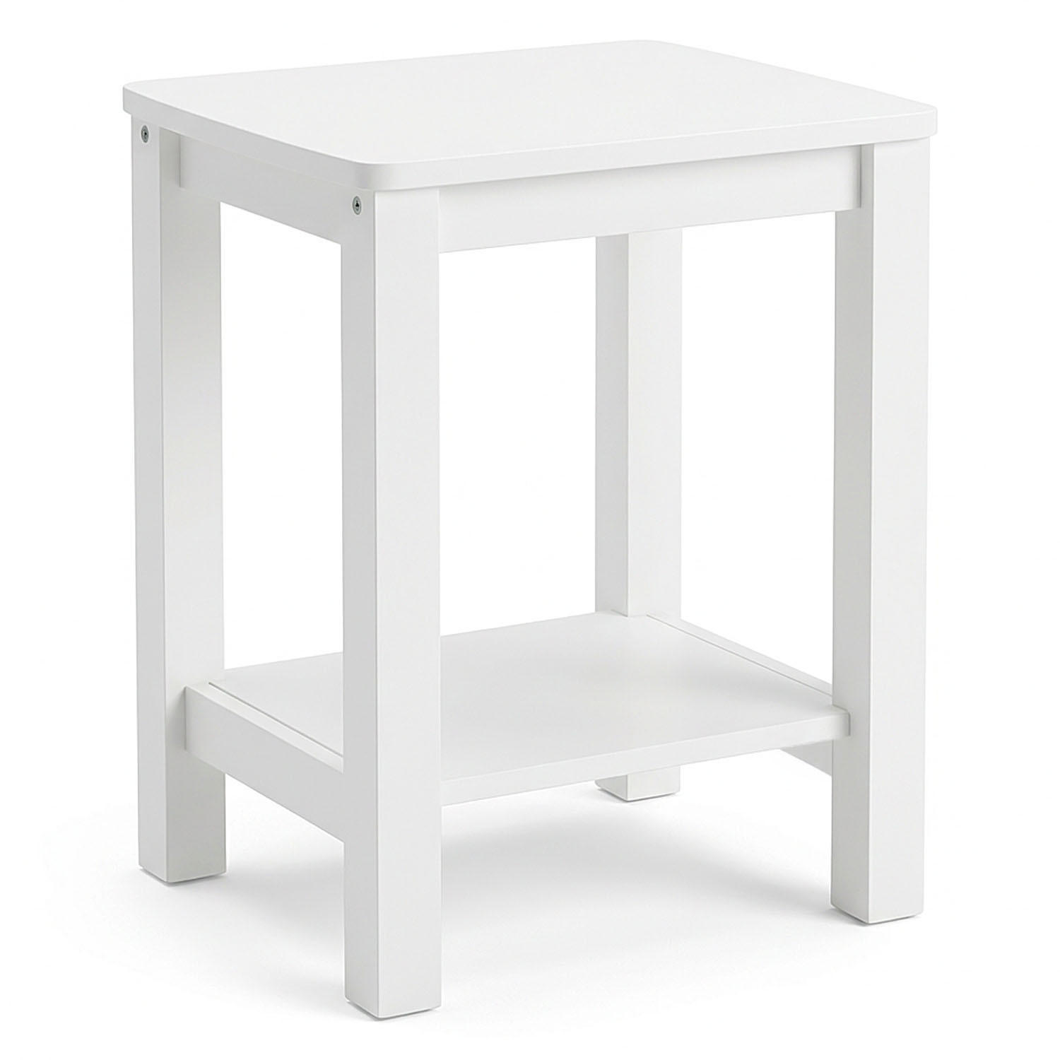 Homestyle4u Nachttisch Weiß 38x47x32 cm
