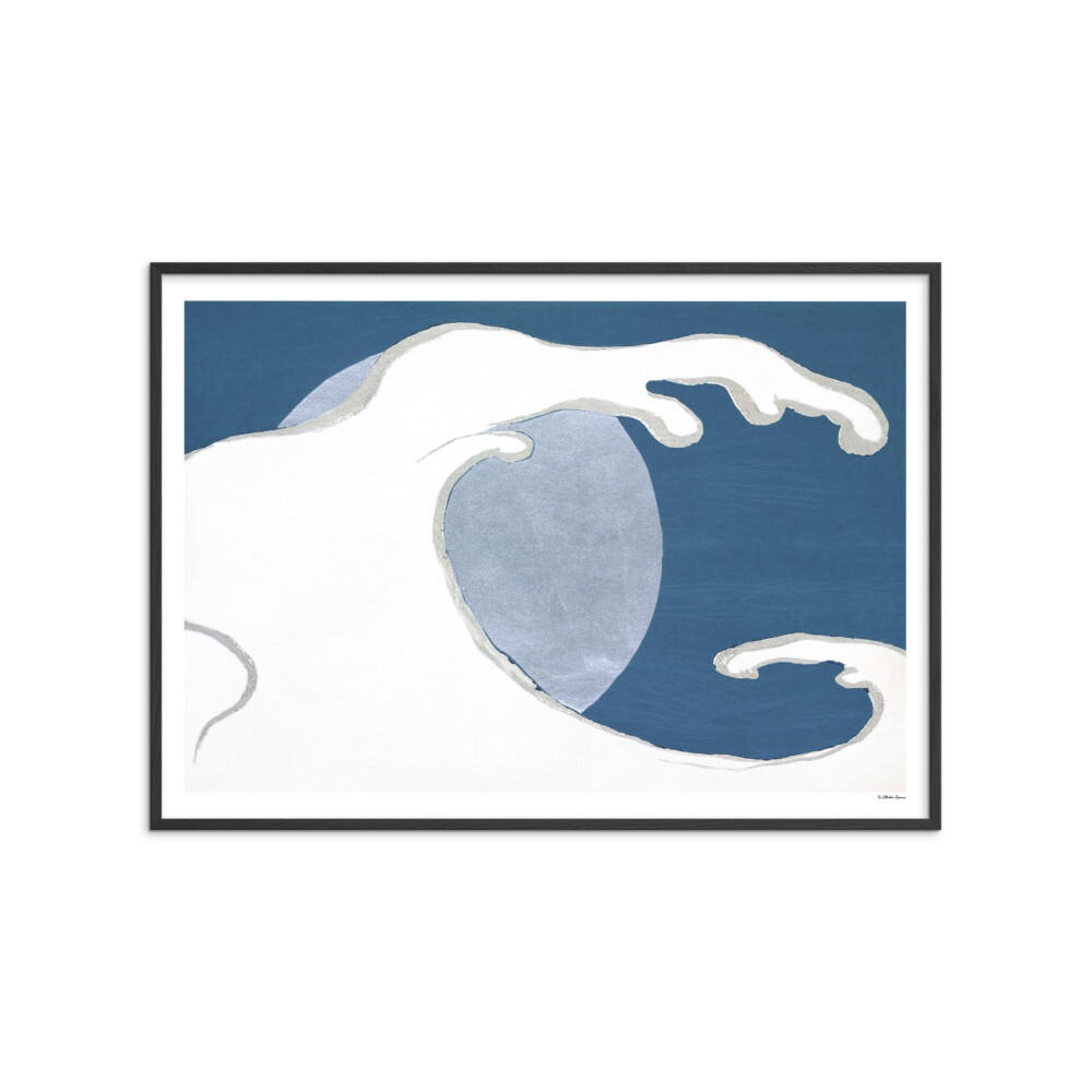 Poster&Frame Poster Blau, Schwarz 50x70 cm