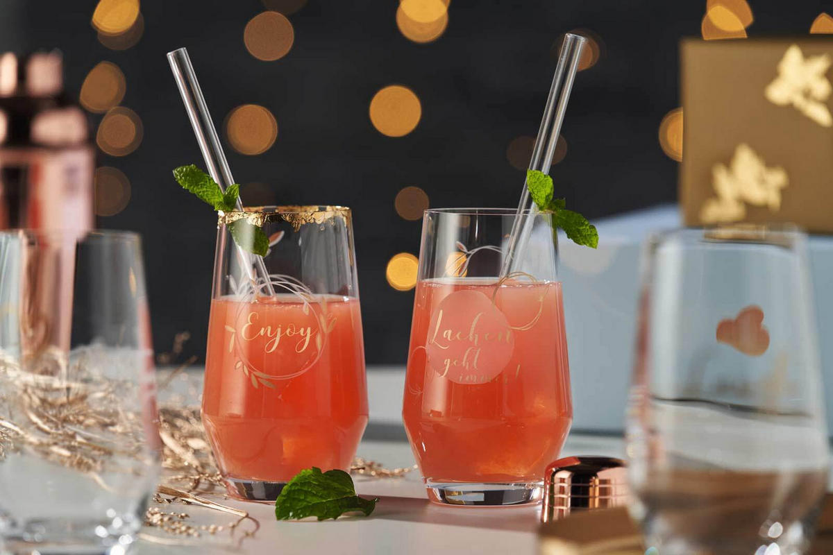 TRINKGLÄSER Presente bunt 300 ml 4er Set - Multicolor, Glas (0.001L) - Leonardo Living