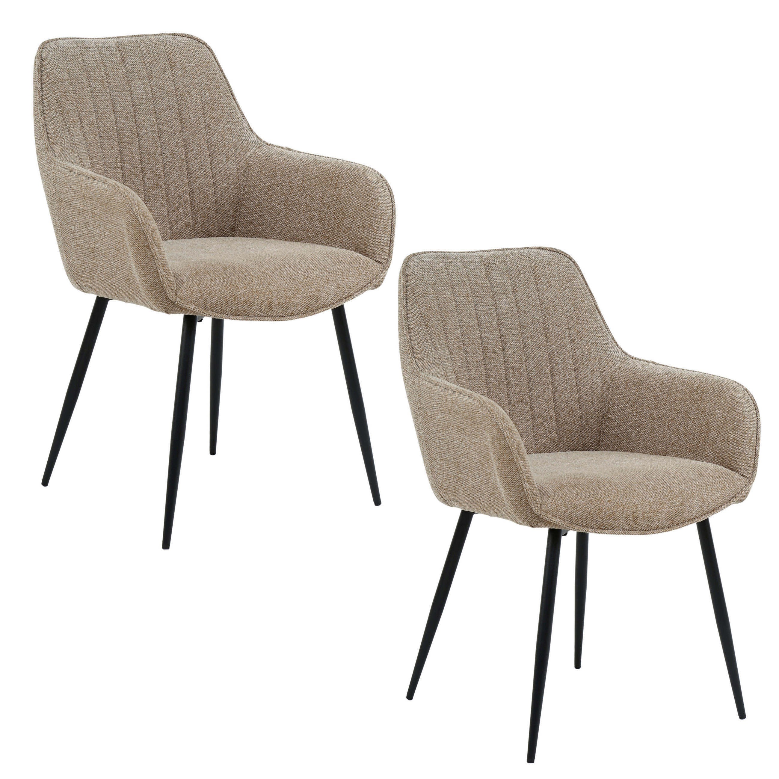 ESSZIMMERSTUHL Maud Taupe - 2 er Set - Taupe, Kunststoff (55/85/57cm) - Housecraft Living
