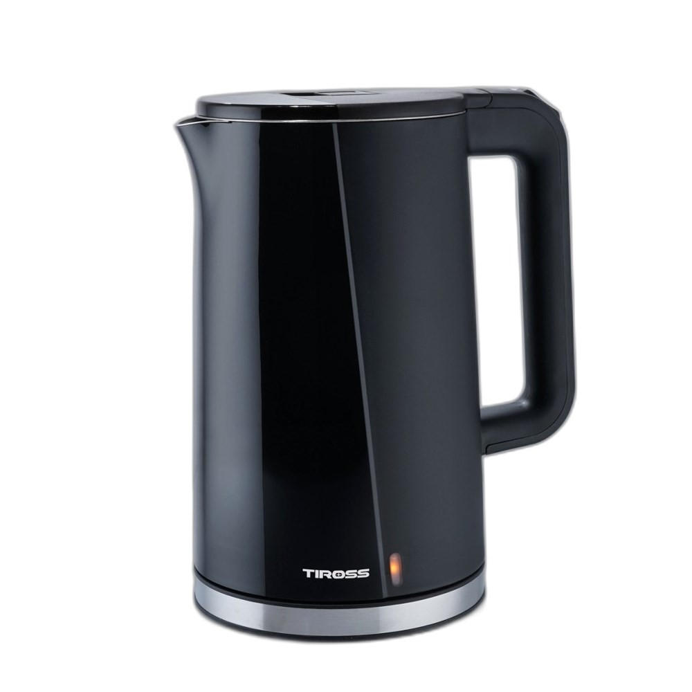 WASSERKOCHER ELEKTRISCH Schwarz 15/15/24.5 cm TS2702 - Schwarz, Metall (15/24.5/15cm) - Tiross 