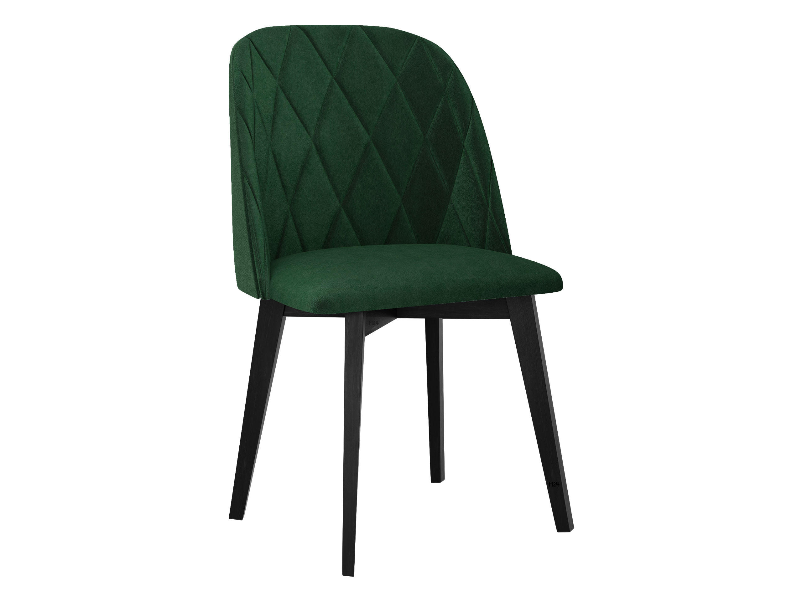 ESSZIMMERSTUHL Monti III Pik Raute - Schwarz/Grün, Holz/Textil (48/83/55cm) - MIRJAN24
