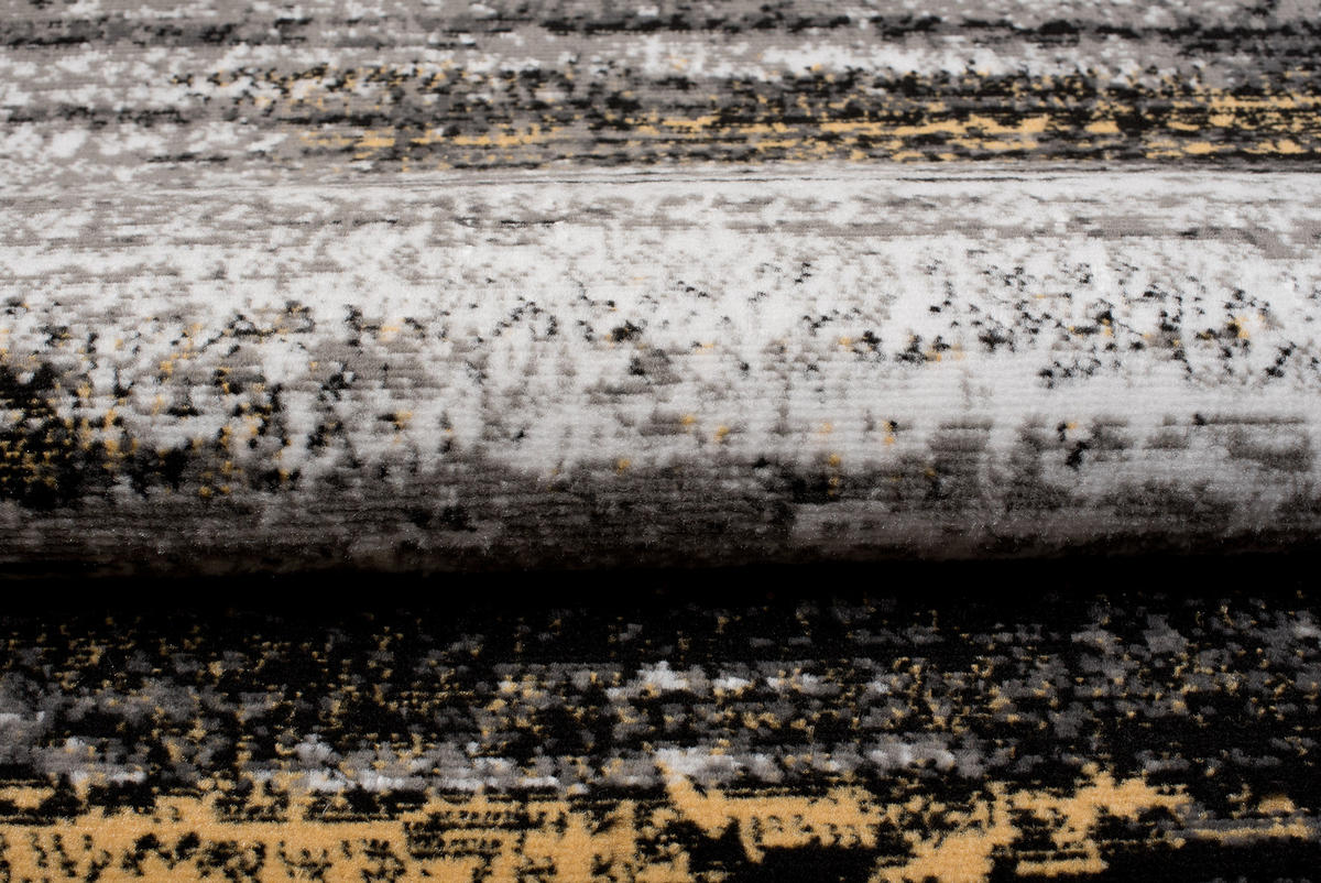 TEPPICH MAYA Schwarz Verwischt Streifen Meliert 200/300 cm - Schwarz, Textil (200/300cm) - Tapiso