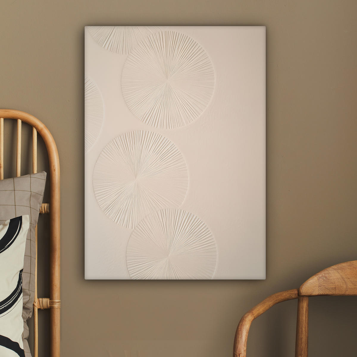 LEINWANDBILD Japandi - Beige - Modern 60x80 cm - Ecru, Textil (60/80cm) - MuchoWow