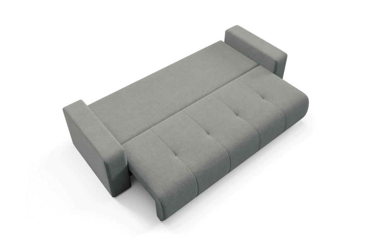 SCHLAFSOFA Augusto - Grau, Holzwerkstoff/Textil (244/82/102cm) - Fun Möbel