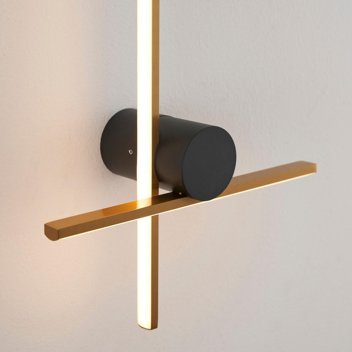WANDLEUCHTE Mallow, Schwarz und gold, 56cm - Goldfarben, Metall (28/56/56cm) - KOSILUM